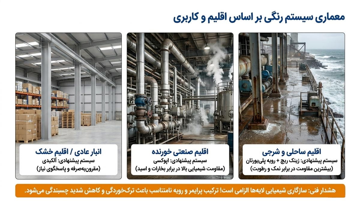 راهنمای انتخاب رنگ مناسب برای رنگ آمیزی سوله